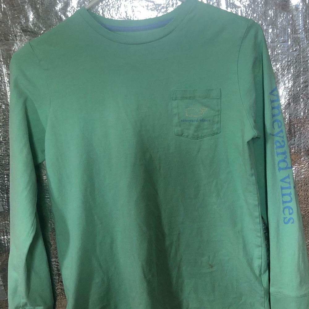 vineyard vines, teal long sleeve shirt!